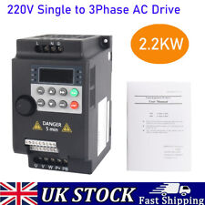 VFD Frequency Speed Controller 2.2KW 220V Single to 3 Phase Motor Inverter Drive