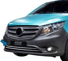 Chrome Bumper Grille Trims To Fit Mercedes-Benz Vito W447 (2015+) Plastic Bumper