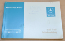 Mercedes Benz Omnibus Bus O 305 307 Motor 407 Elektrik Betriebsanleitung 1980