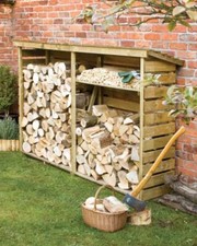 Large Log Store Garden Fire
