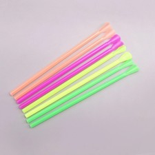 10 Straws Flexible Bendy Birthday Party Plastics Drinking Straws