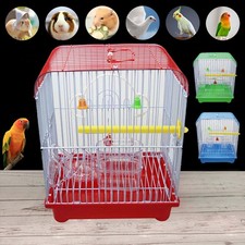 Small Parakeet Wire Bird Cage for Finches Canaries Hanging Travel Bird House UK