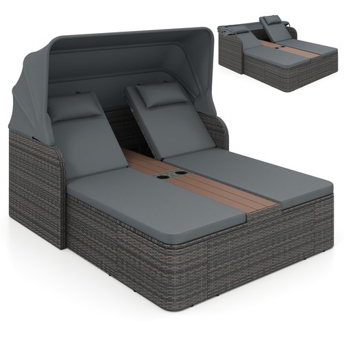 Rattan double daybed outdoor - double,