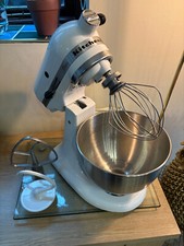 **KITCHEN AID CLASSIC 4.3L TILT HEAD MIXER, WHITE, GOOD CLEAN WORKING COND**