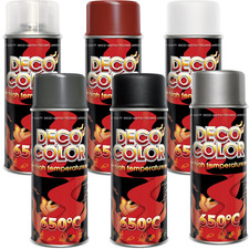 2 Pack High Temperature Heat Resistant Spray Paint 400ml 650°C Metal BBQ Exhaust