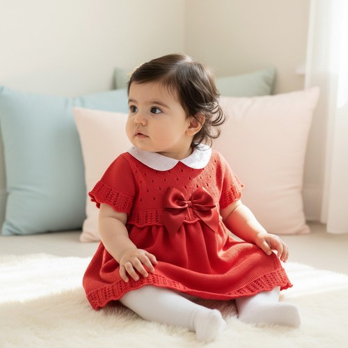 Baby girl dress knitted - baby,