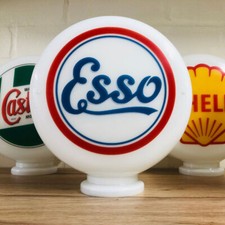 Esso Script Medium 10 inch Gas Pump Globe, Oil Petrol Garage Memorabilia