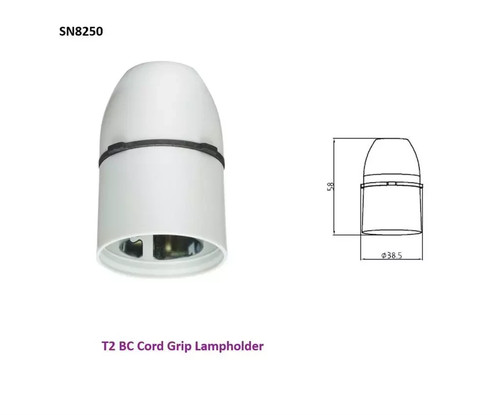B22 bulb cord grip lamp - cord, holder