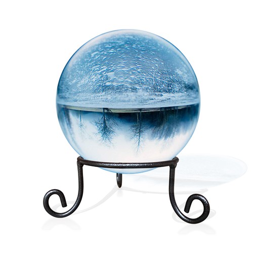 Black iron ball stand - ball, gazing
