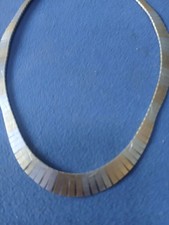 Vintage Tri-colour Necklace , Sterling Silver 925, Rose Gold, Gold .