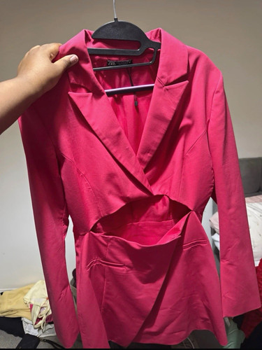 Zara women pink cotton - women's,