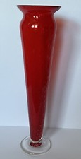 Red Art Glass Tapered Bubble