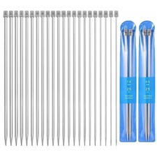22PCS Metal Knitting Needles