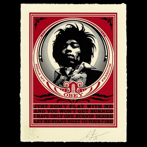 Obey giant jimi hendrix fire - giant,