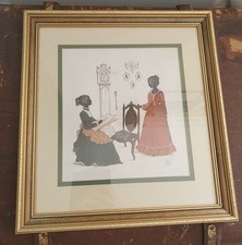 Phyllis Arnold Vintage Print In Gold Frame , Silhouettes,  37 X 41 cm