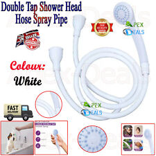 Double Tap Bath Sink Shower Head Hose Spray Hairdresser Pet Push On Mixer