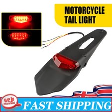 Fender LED Brake Tail Light Red Rear For Dirt Bike Motocross XR CRF KLX Enduro