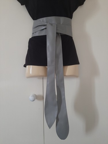 Ladies light grey pvc obi - ladies,