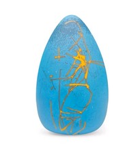 Vintage Okra Glass Egg