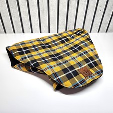 HOUSE OF CANINE Yellow Tartan Dog Coat - Handmade in Cornwall (Size M) - New