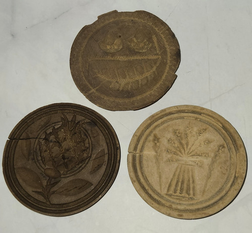 Antique wooden butter mold - wooden,