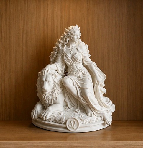Leo zodiac goddess lion - &,