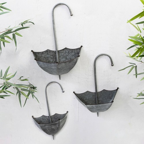 Metal wall umbrella zinc - wall,