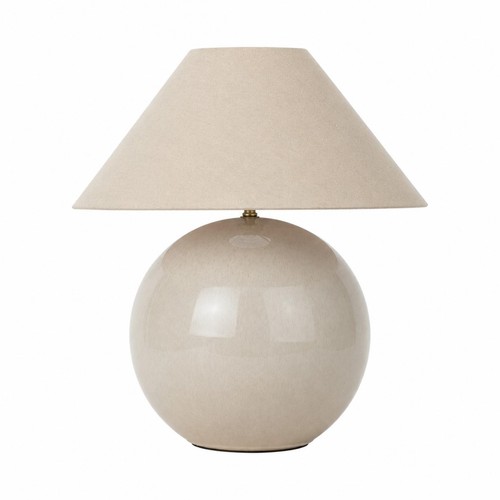 Cream ceramic table - cream, lamp