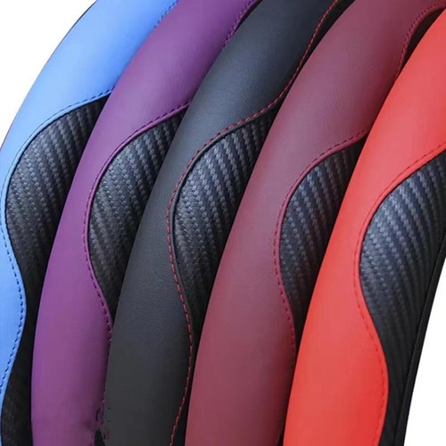 Leather car steering wheel - car,
