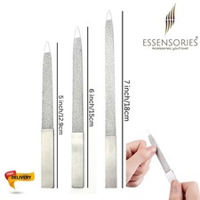 Stainless Steel Nail File Double-Sided Metal Diamond Deb Dusted Manicure Tool