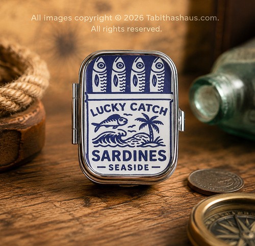 Retro sardine tin - sardine, box