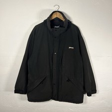 Schott Jacket Black Hooded Mens Large Zip Up Mens