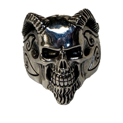 Goat man skull ring 925 - skull,