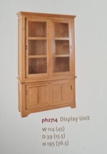 Irish made Oak Display Cabinet