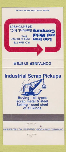 Matchbook cover lee - matchbook, and
