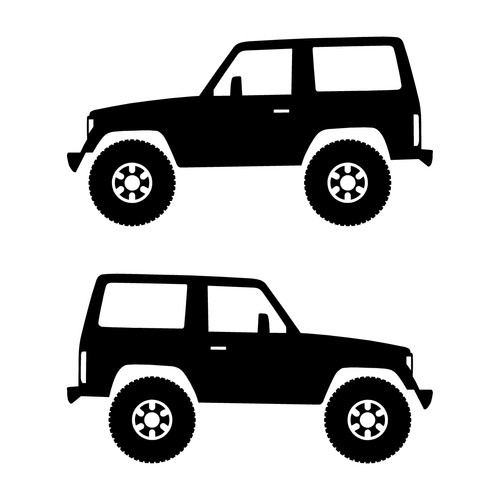 Set car decal stickers - of,