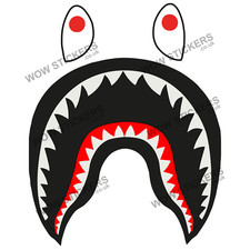 Bape Shark sticker 145x 185mm car window mancave skateboard van Motorhome decal