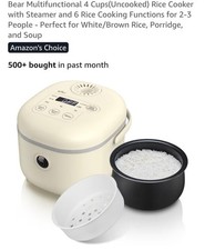 Bear Smart Rice Cooker 2L