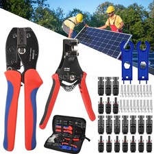 Professional Crimping Tool Kit with 10 Pair Connectors Solar Panel Cable Crimper