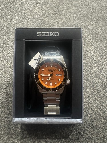 Seiko sports orange men s - 5, men's