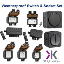 OUTDOOR WEATHERPROOF SOCKET SWITCH FUSED SPUR REMOTE BOX IP66 13A RANGE