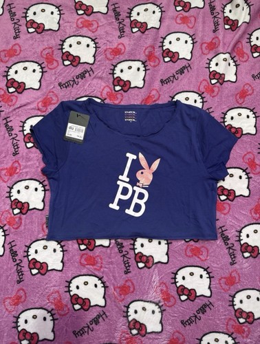 Navy blue playboy cropped - navy,