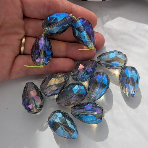 Pieces large 27x18mm faceted - pieces,
