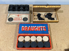 3 x VINTAGE DRAUGHTS SETS -