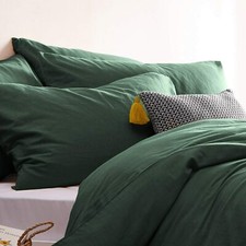Double Dark Green Bedding