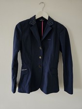 Kingsland Equestrian Swarowski Embellished Navy Show Jacket Size 160/XS-S