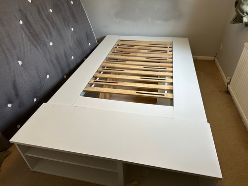 Wood bed frame 4ft6 - wood,