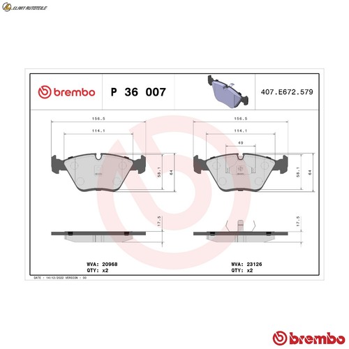 Brake pad set disc - brake,