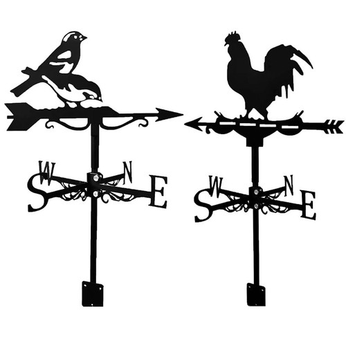 Black metal weather vane wind - metal,