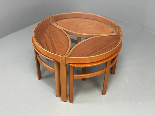 Vintage teak nesting tables - nesting,